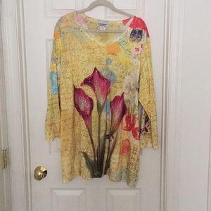 Serengeti Tops - Yellow floral tunic Serengeti Tops - Yellow floral tunic